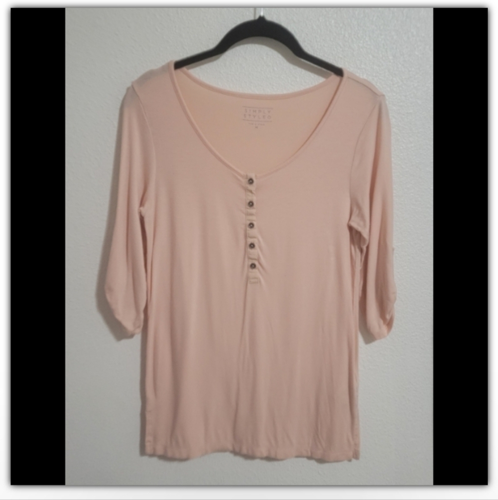 Simply Styled peach color top size medium